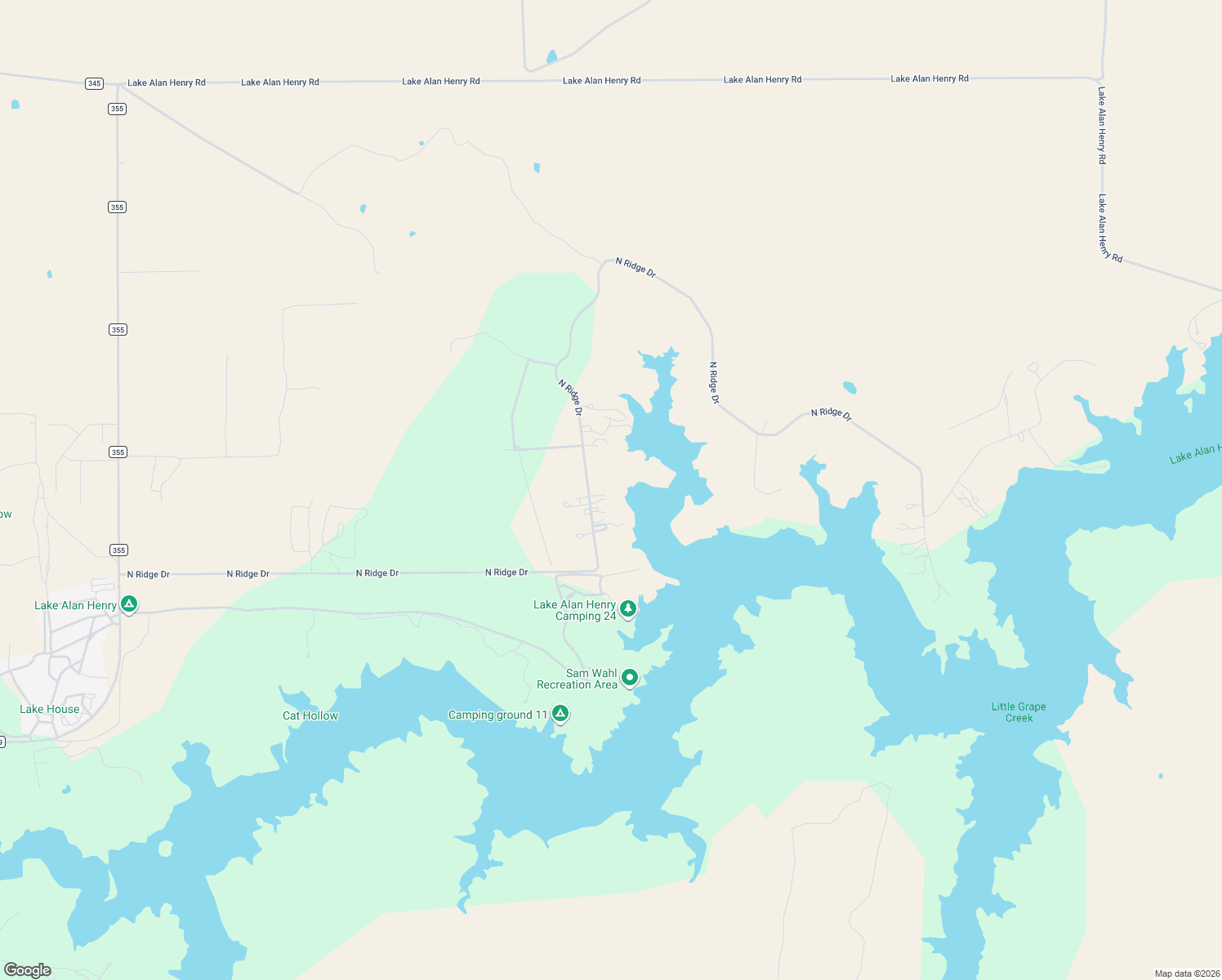 map of restaurants, bars, coffee shops, grocery stores, and more near 4 North Ridge Drive in Justiceburg