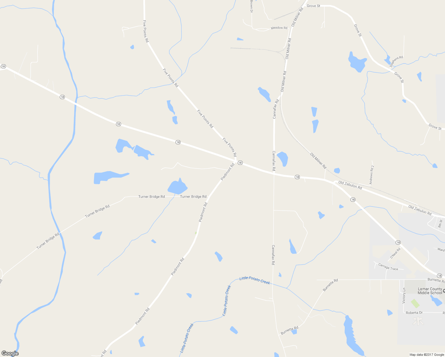 map of restaurants, bars, coffee shops, grocery stores, and more near 412 Piedmont Road in Barnesville