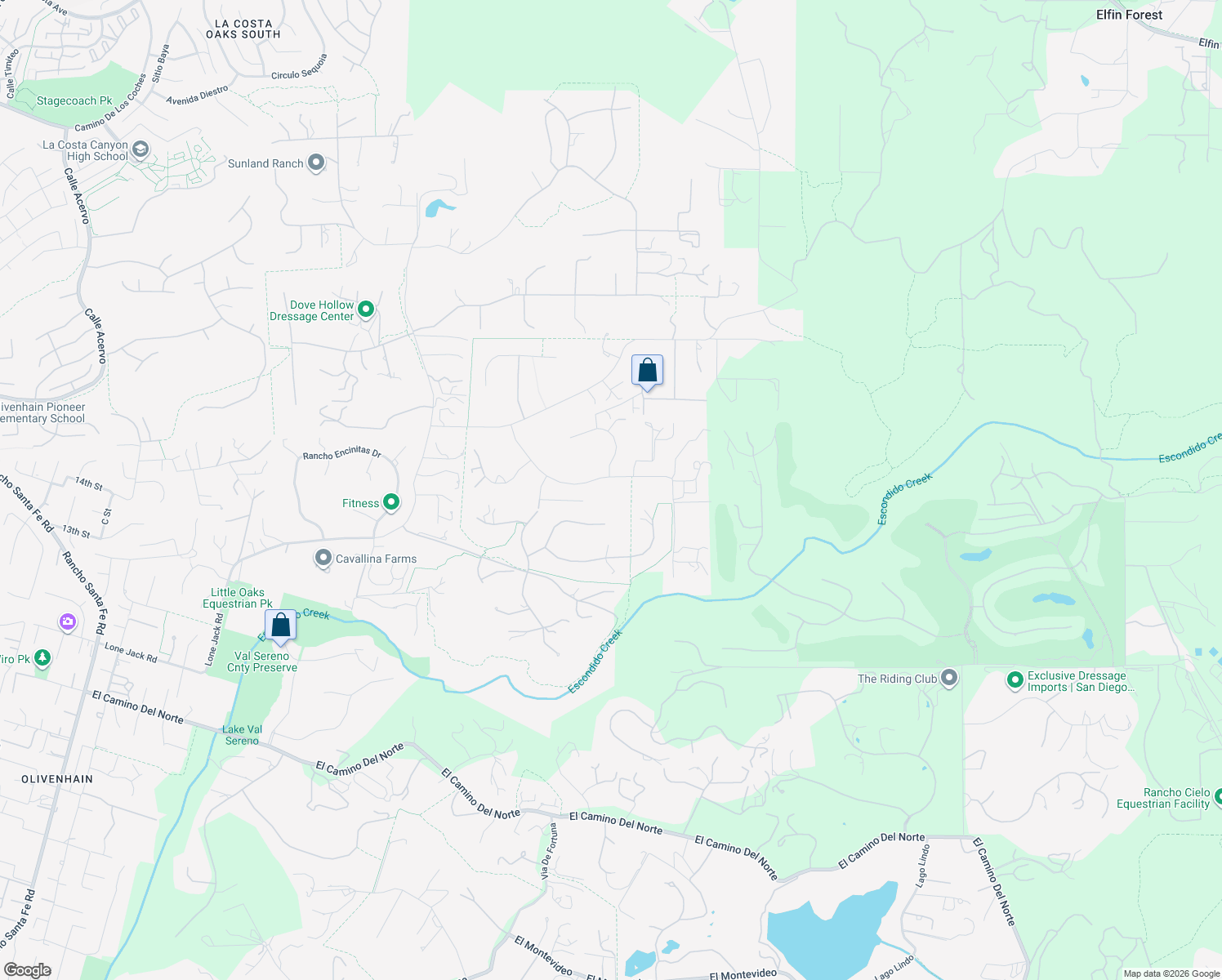 map of restaurants, bars, coffee shops, grocery stores, and more near 3427 Bumann Road in Encinitas