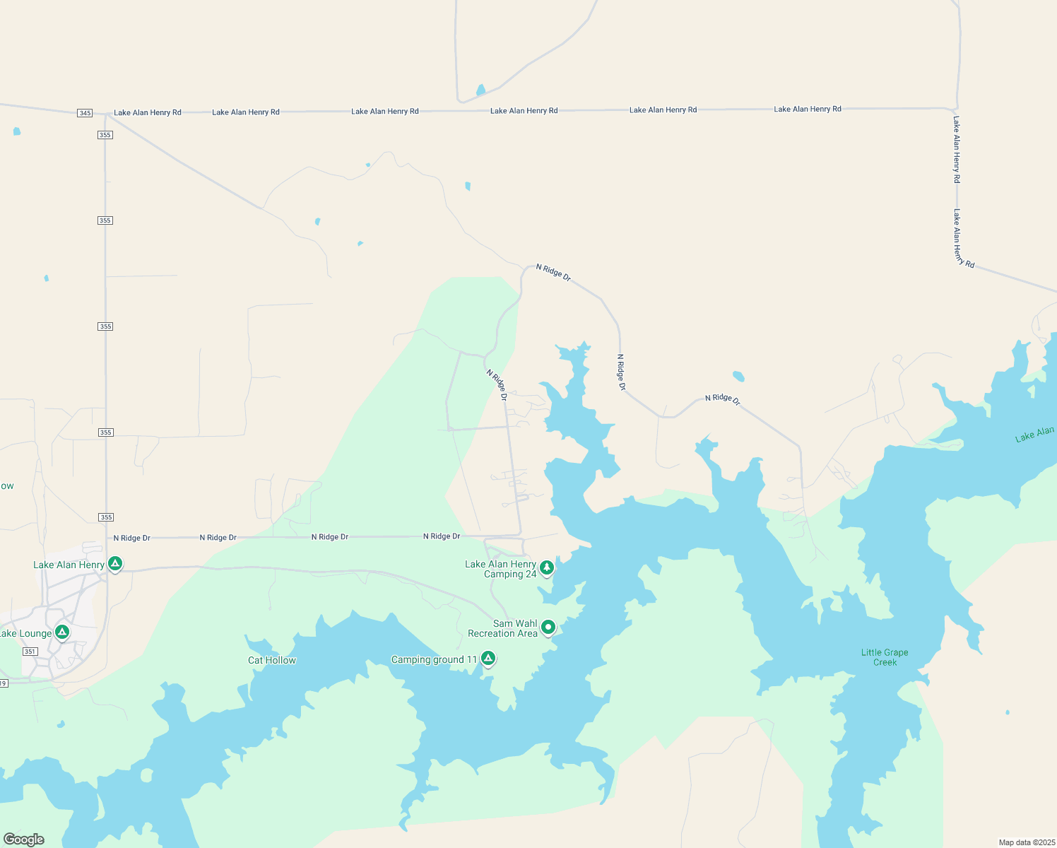 map of restaurants, bars, coffee shops, grocery stores, and more near 11 Crest Drive in Justiceburg