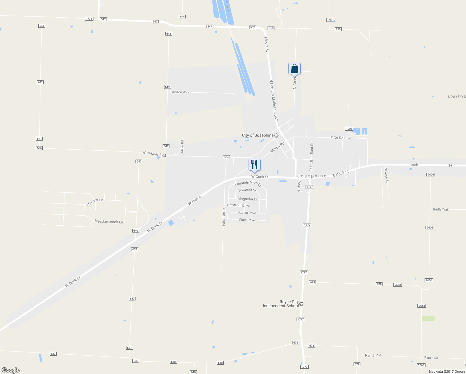 map of restaurants, bars, coffee shops, grocery stores, and more near 555 Fountain View Lane in Nevada