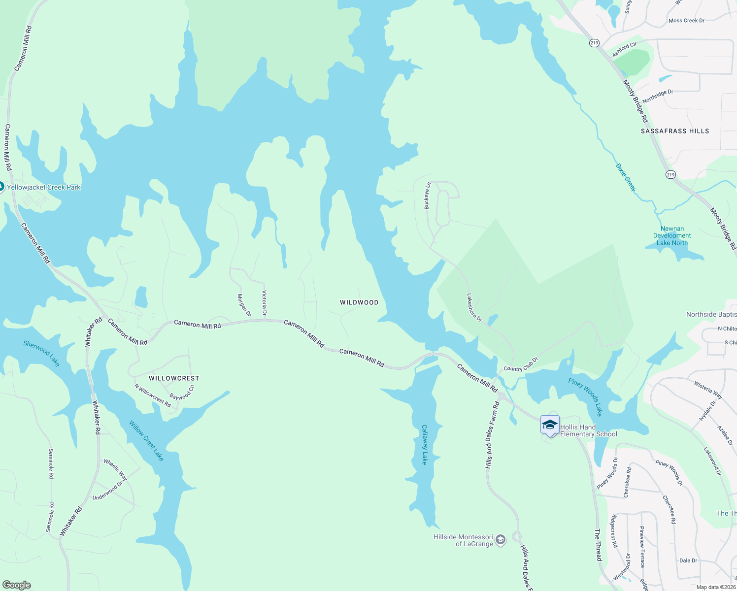 map of restaurants, bars, coffee shops, grocery stores, and more near 114 Deal Drive in LaGrange