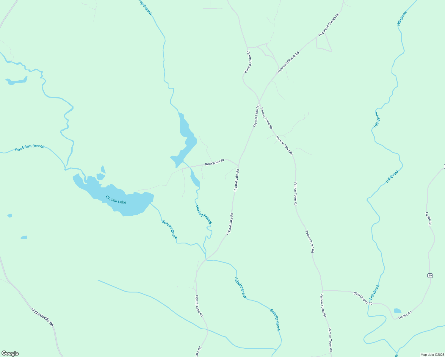 map of restaurants, bars, coffee shops, grocery stores, and more near 2359 Crystal Lake Road in West Blocton