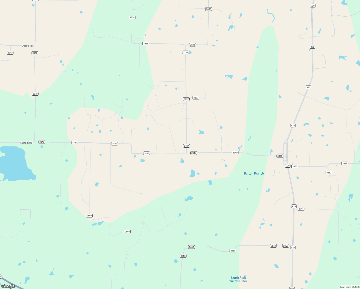 map of restaurants, bars, coffee shops, grocery stores, and more near 634 Co Road 3737 in Bridgeport