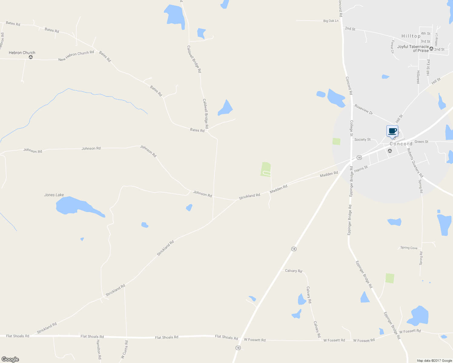 map of restaurants, bars, coffee shops, grocery stores, and more near 312 Caldwell Bridge Road in Concord