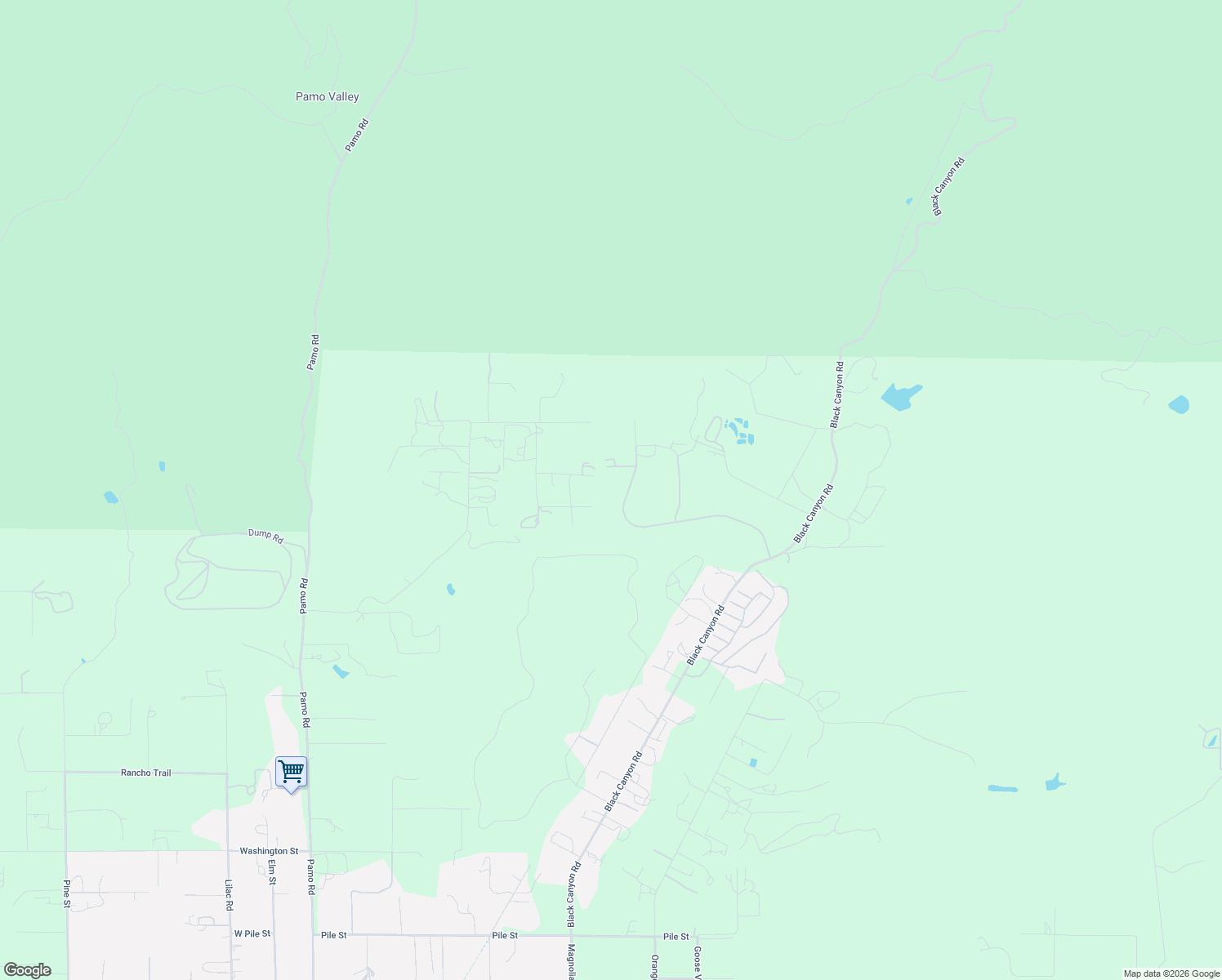 map of restaurants, bars, coffee shops, grocery stores, and more near 22963 Stokes Road in Ramona