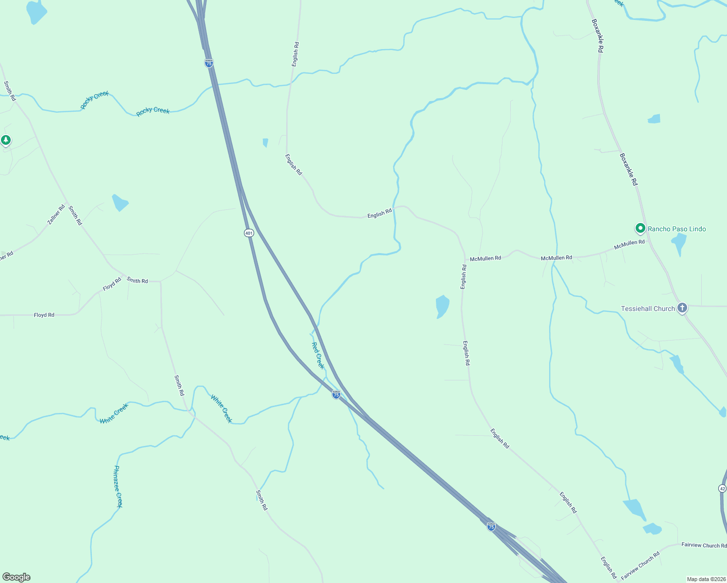 map of restaurants, bars, coffee shops, grocery stores, and more near 1578 English Road in Forsyth