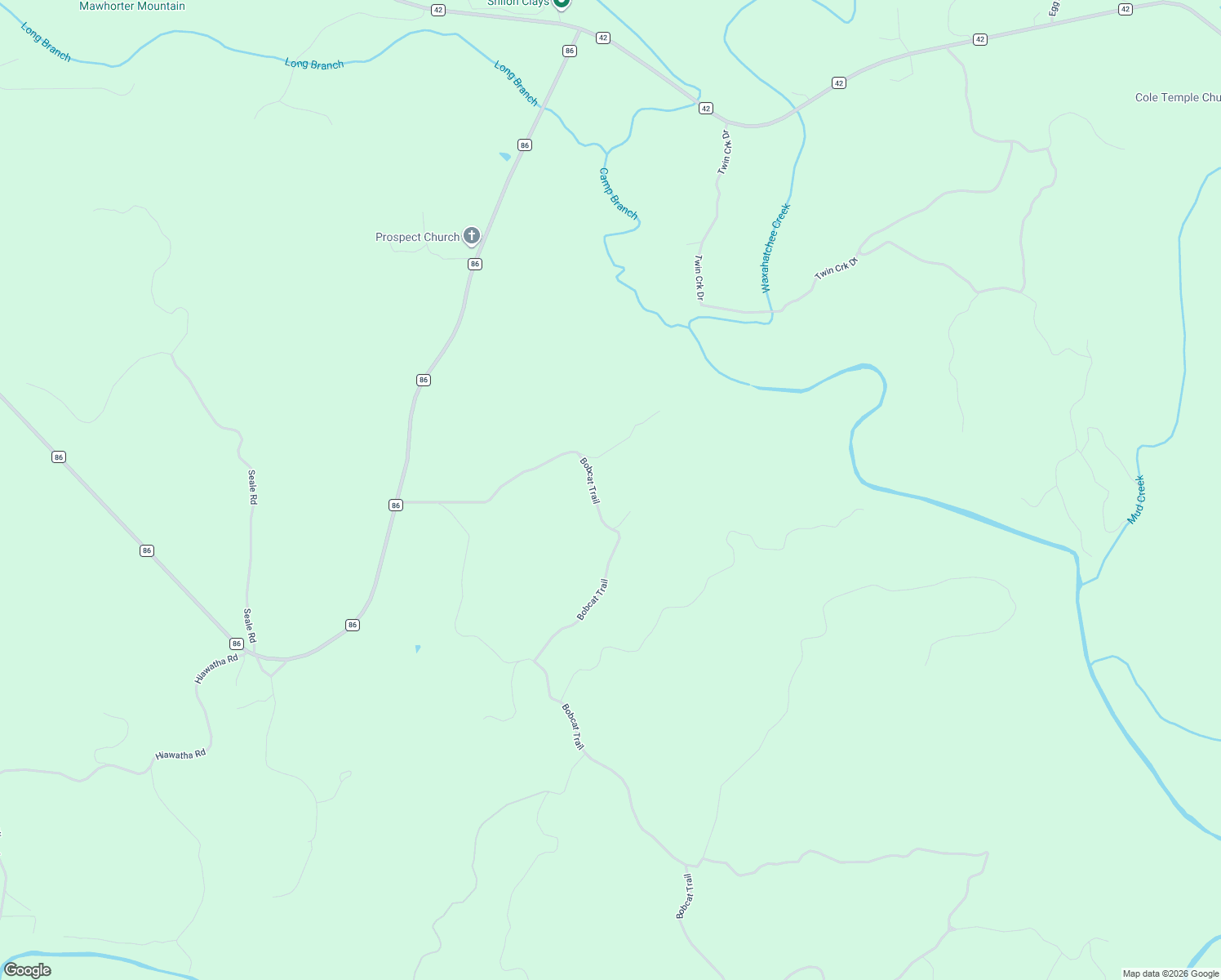 map of restaurants, bars, coffee shops, grocery stores, and more near 295 Bobcat Trail in Calera