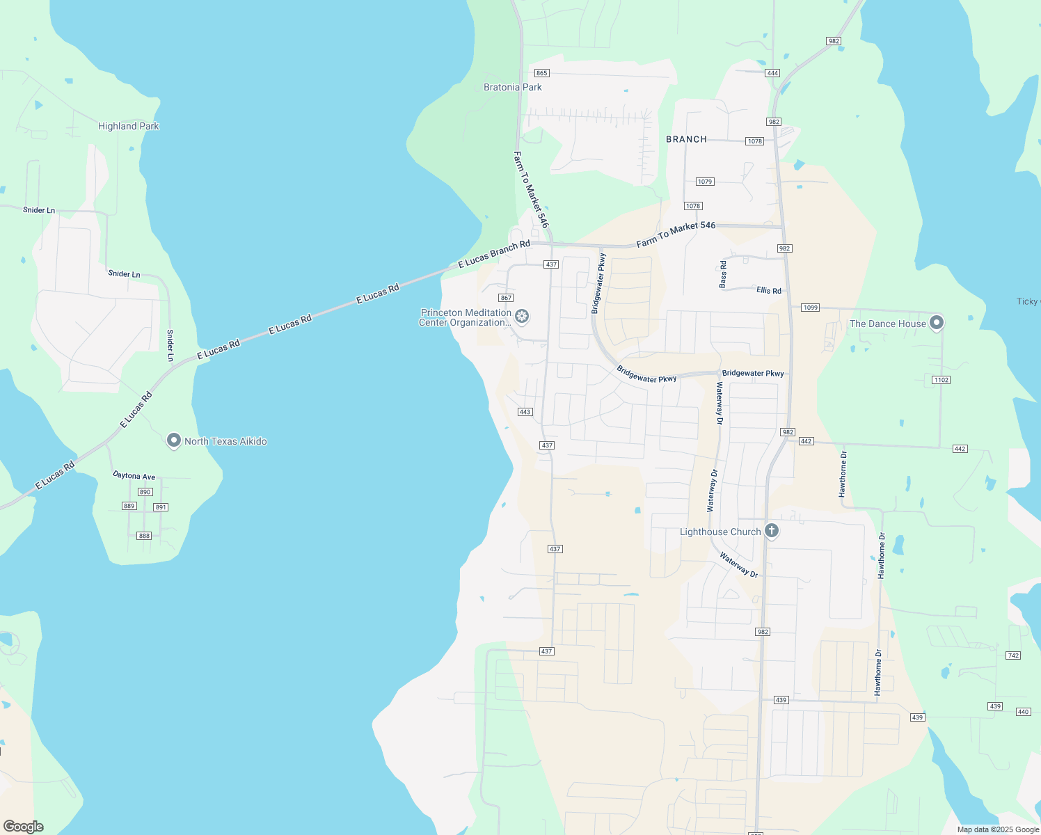 map of restaurants, bars, coffee shops, grocery stores, and more near 9458 County Road 443 in Princeton