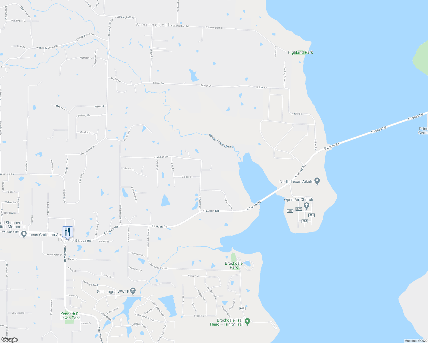 map of restaurants, bars, coffee shops, grocery stores, and more near 8 North Star Road in Allen