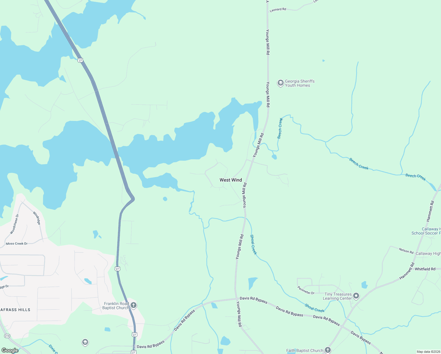 map of restaurants, bars, coffee shops, grocery stores, and more near 506 Canterbury Drive in LaGrange