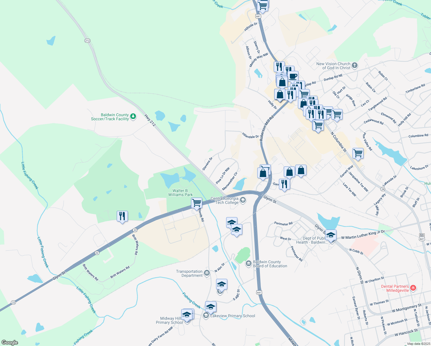 160 Meriwether Road, Milledgeville GA Walk Score