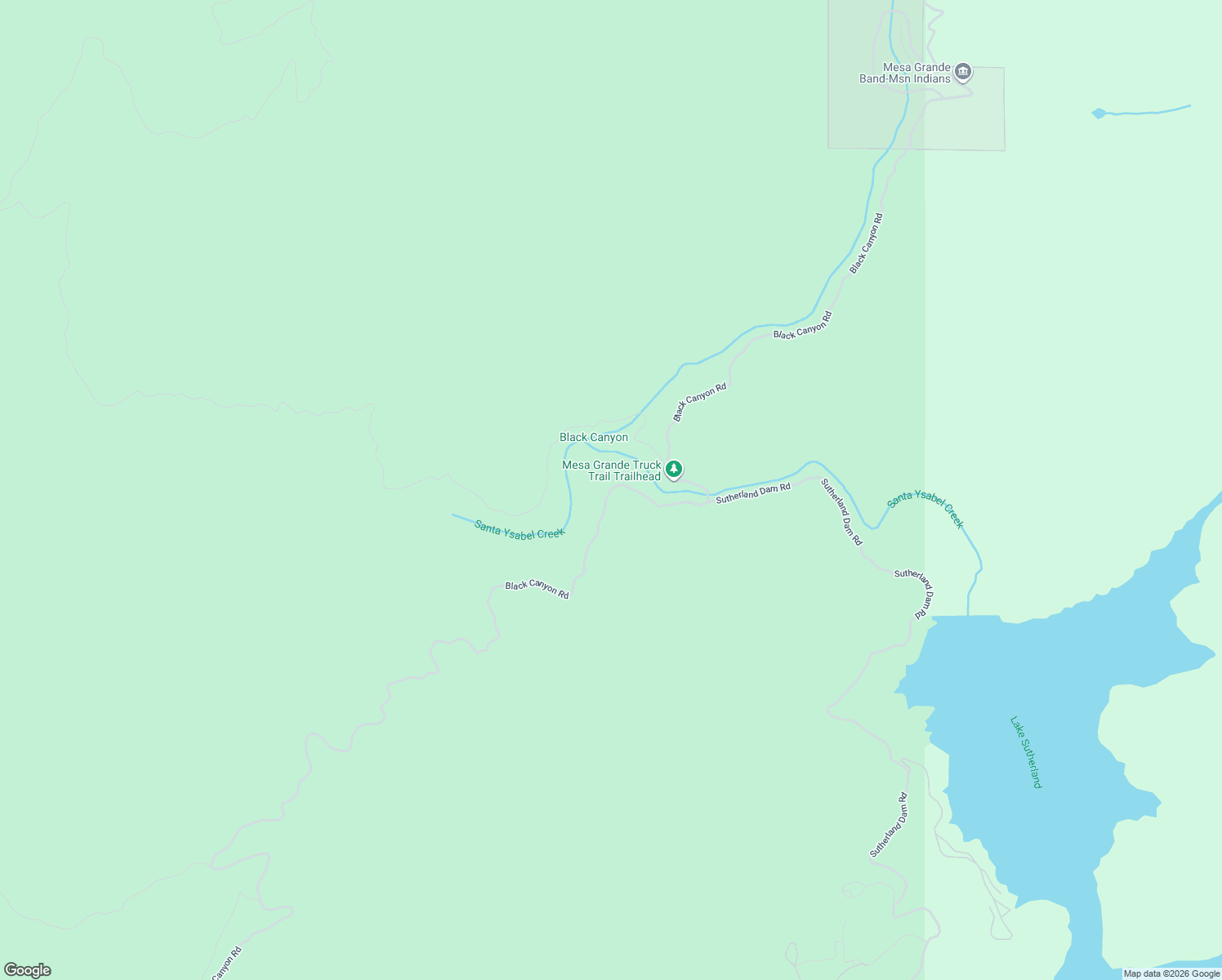 map of restaurants, bars, coffee shops, grocery stores, and more near Black Canyon Road in Ramona