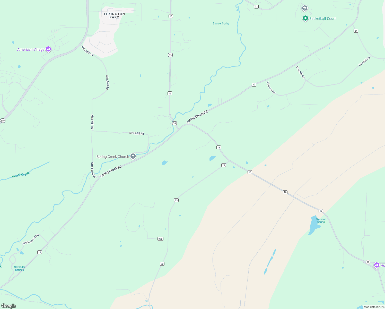 map of restaurants, bars, coffee shops, grocery stores, and more near 4747 County Road 16 in Calera