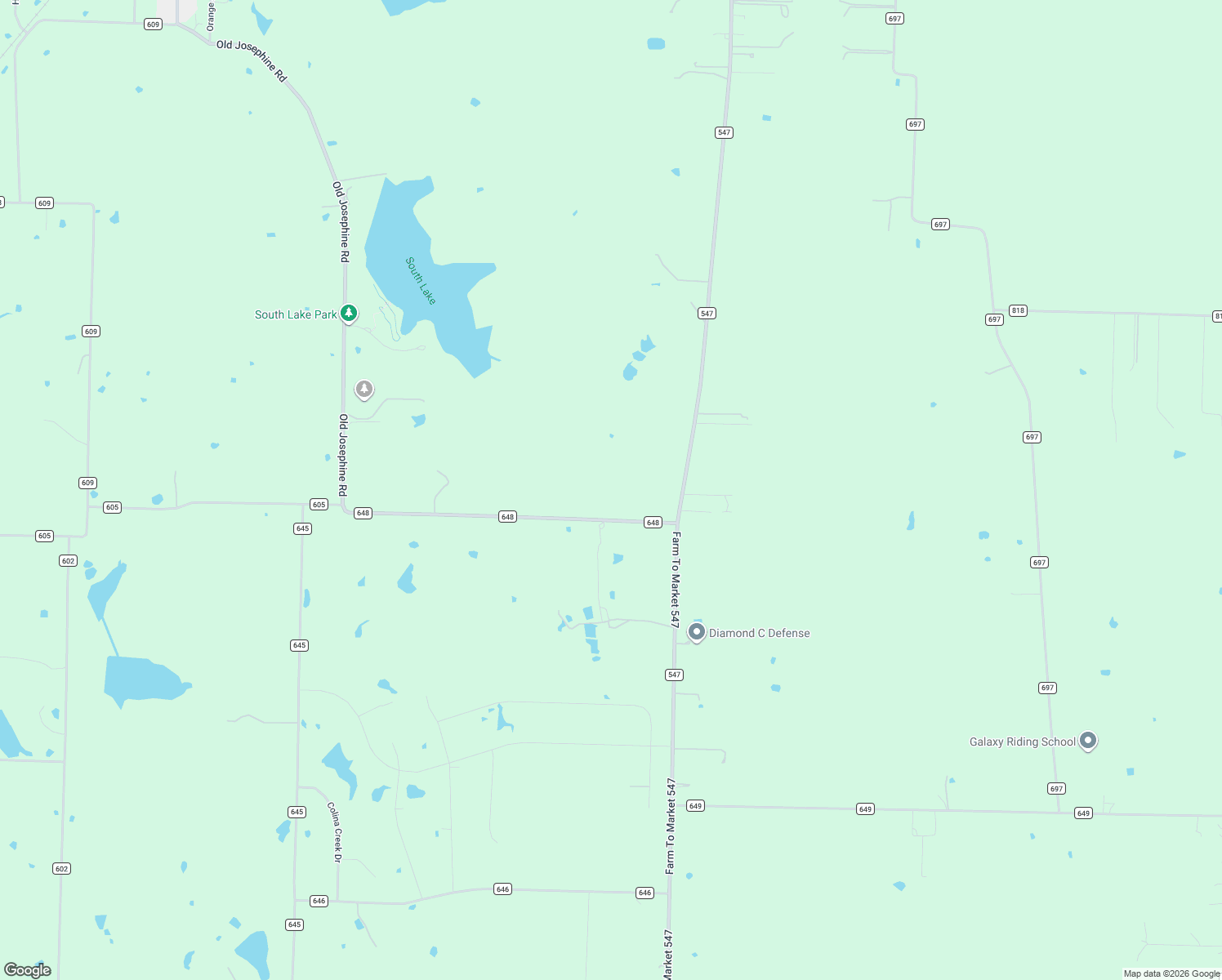 map of restaurants, bars, coffee shops, grocery stores, and more near 3347 County Road 648 in Farmersville