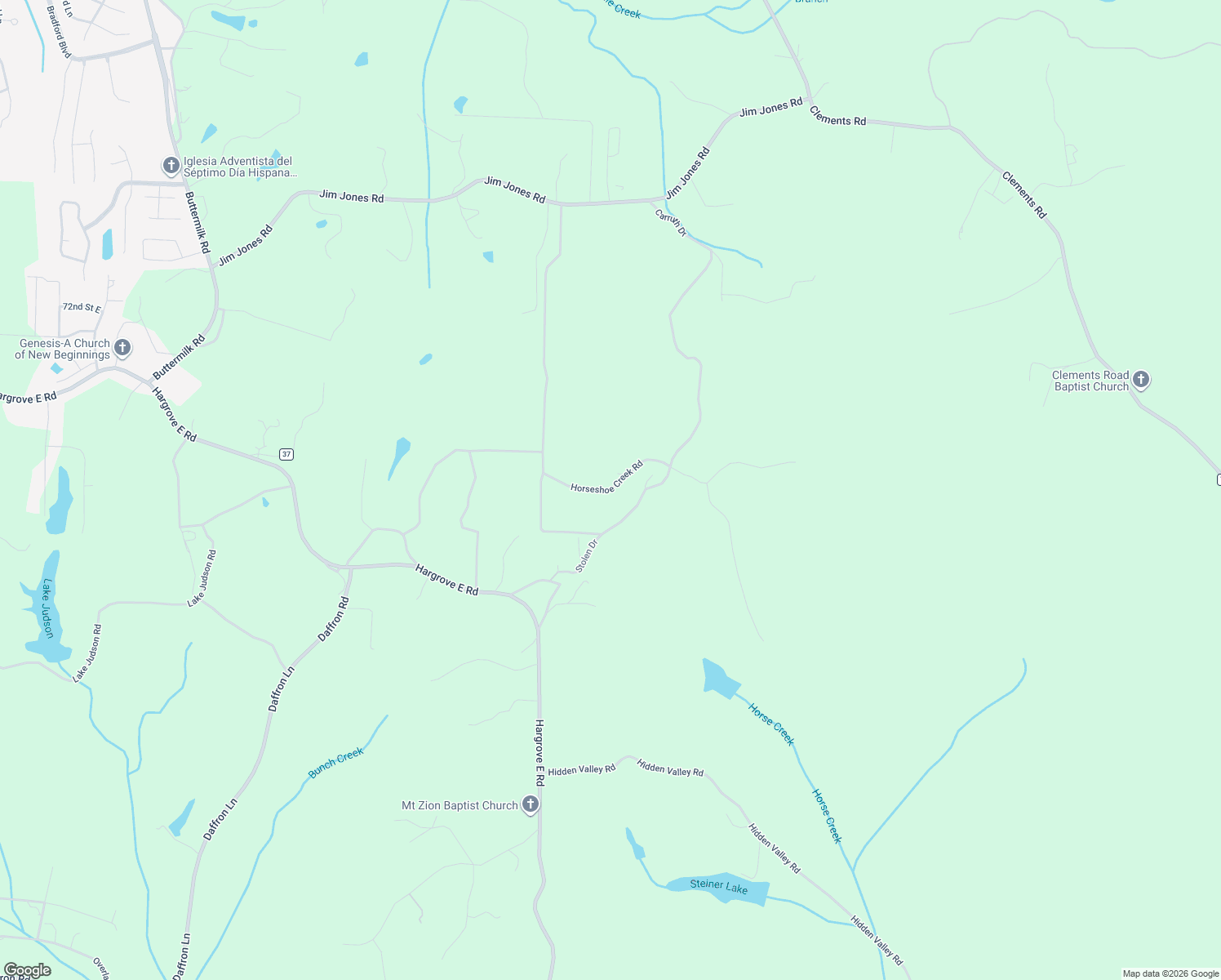 map of restaurants, bars, coffee shops, grocery stores, and more near Horseshoe Creek Road in Cottondale