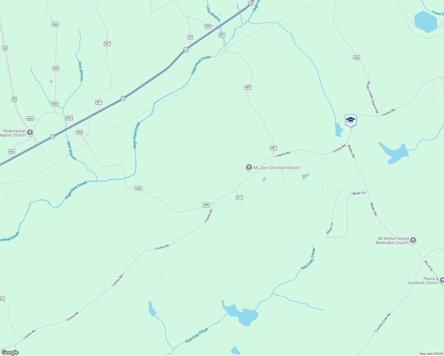 map of restaurants, bars, coffee shops, grocery stores, and more near 3156 Louina Road in Roanoke
