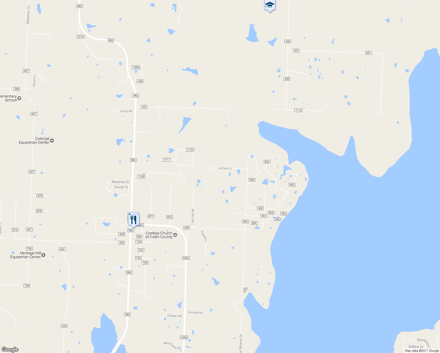 map of restaurants, bars, coffee shops, grocery stores, and more near 10044 Archer Lane in Princeton