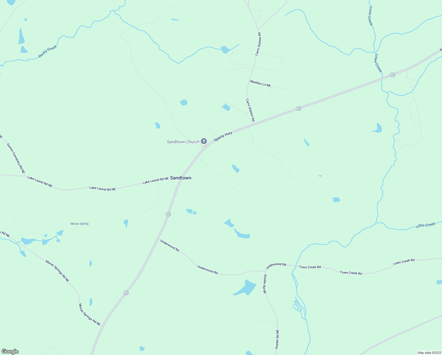 map of restaurants, bars, coffee shops, grocery stores, and more near 110 Old Gritsmill Road in Sparta