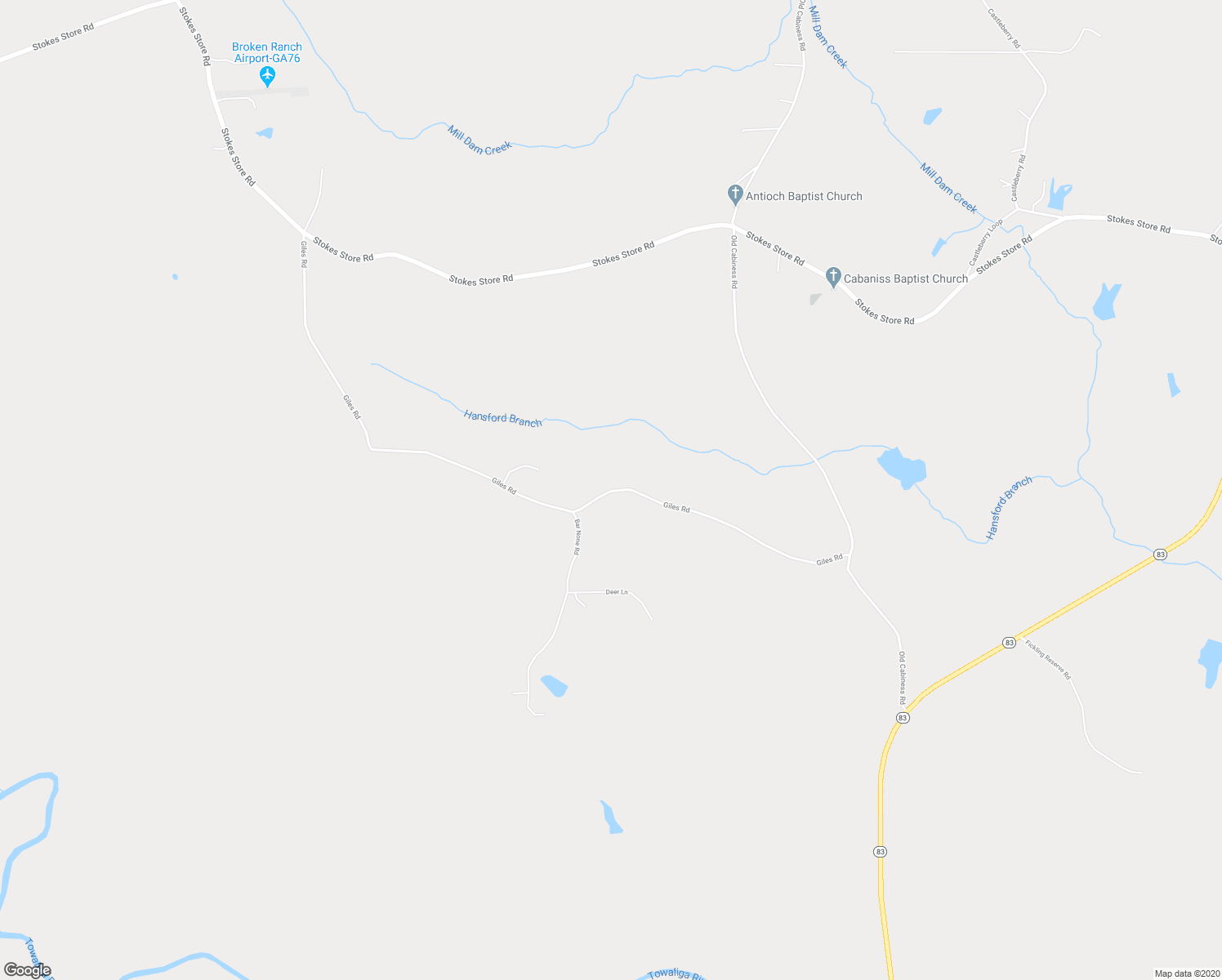 map of restaurants, bars, coffee shops, grocery stores, and more near Giles Road in Forsyth