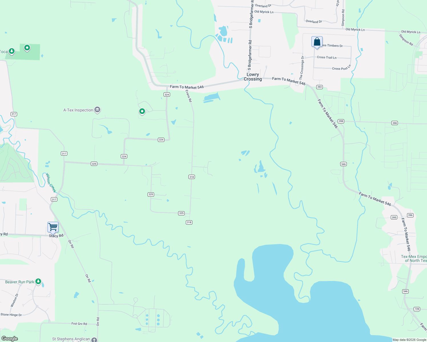 map of restaurants, bars, coffee shops, grocery stores, and more near 3657 Hidden Trail in McKinney