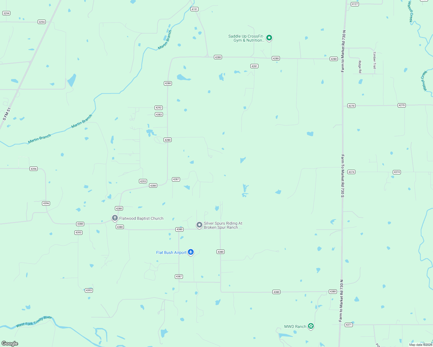 map of restaurants, bars, coffee shops, grocery stores, and more near 469 County Road 4287 in Decatur