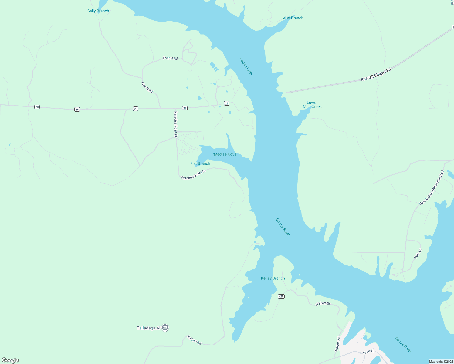 map of restaurants, bars, coffee shops, grocery stores, and more near 810 Paradise Point Drive in Columbiana