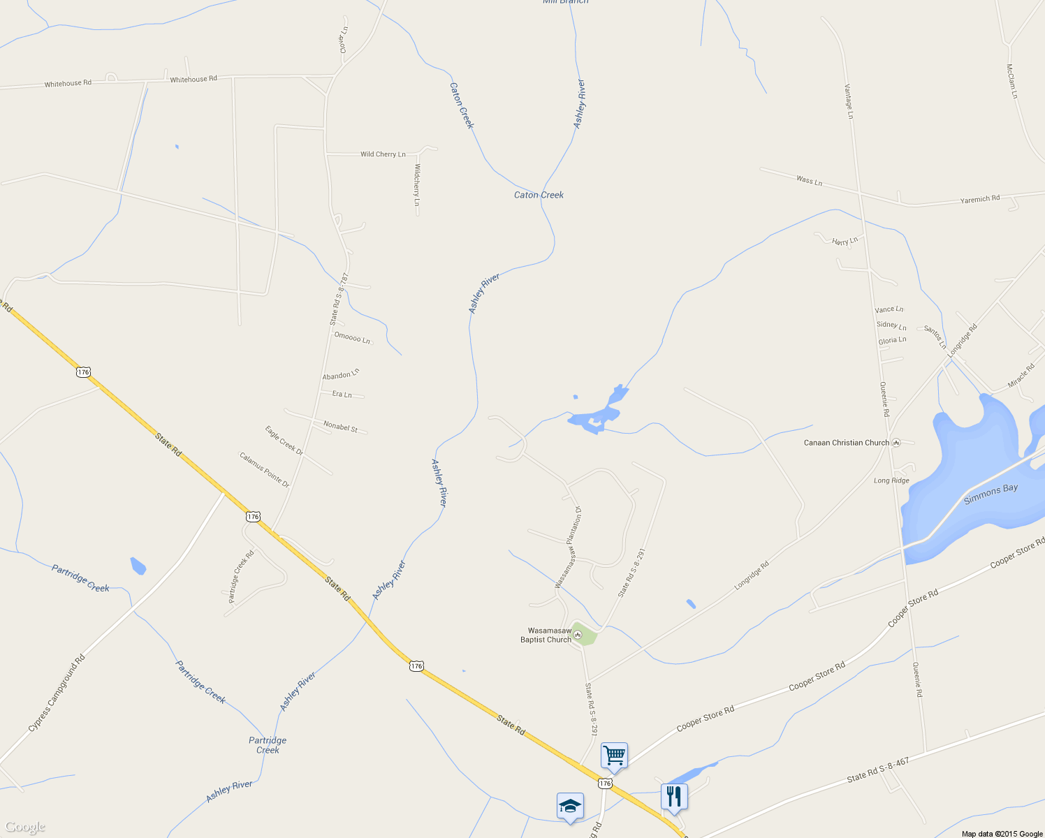 map of restaurants, bars, coffee shops, grocery stores, and more near 1325 Wood Sorrel Dr in Summerville