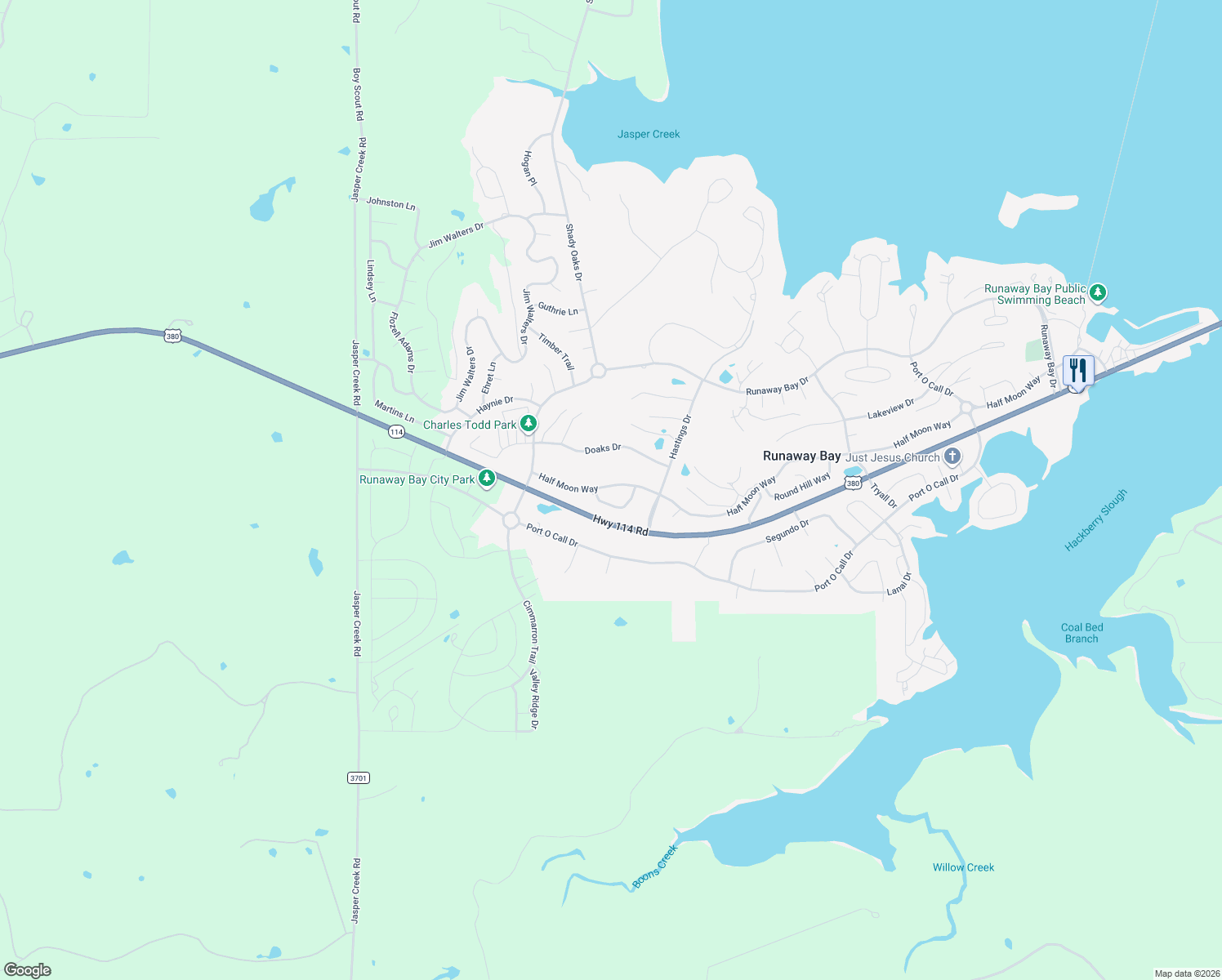 map of restaurants, bars, coffee shops, grocery stores, and more near 607 Half Moon Way in Runaway Bay