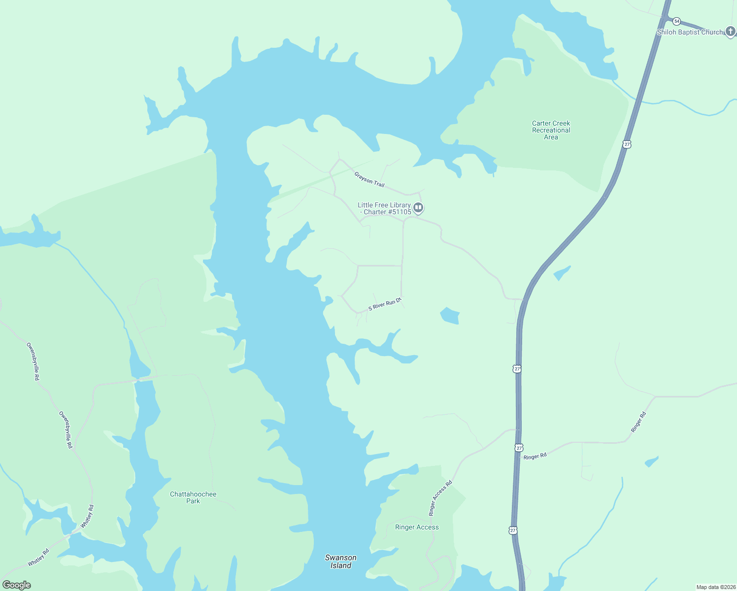 map of restaurants, bars, coffee shops, grocery stores, and more near 29 Maple Ridge Drive in Hogansville