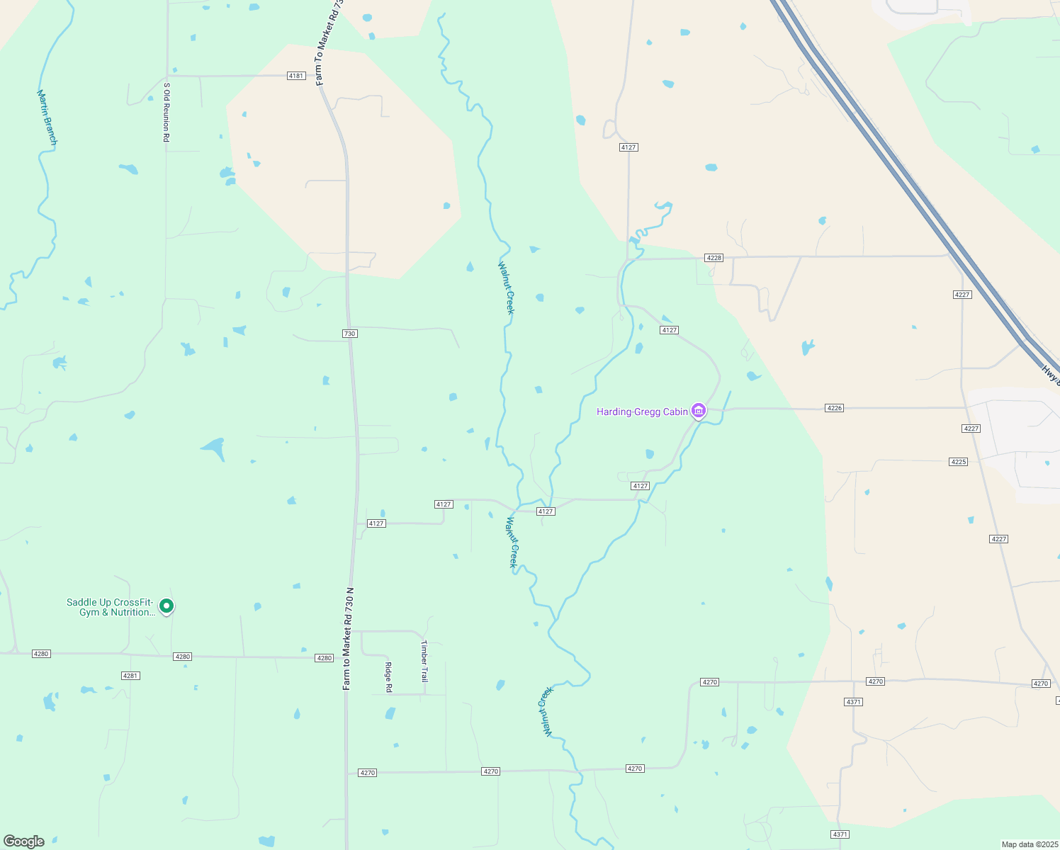 map of restaurants, bars, coffee shops, grocery stores, and more near 166 Private Road 4232 in Decatur