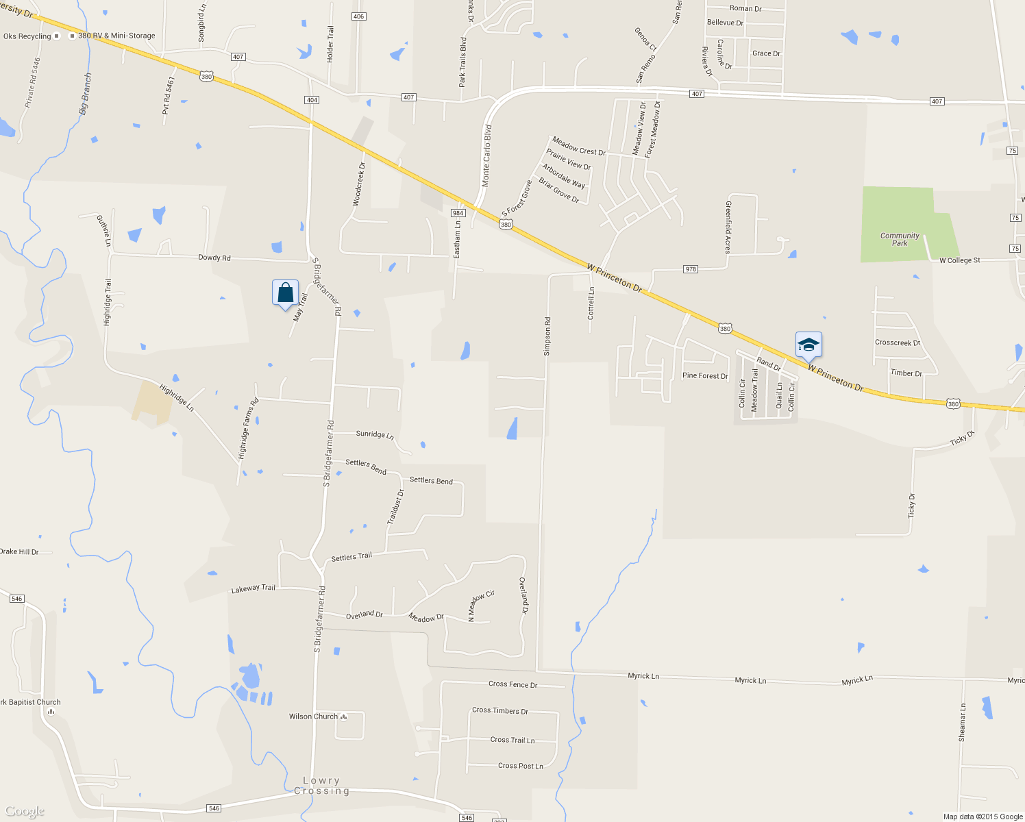 map of restaurants, bars, coffee shops, grocery stores, and more near 1020 Simpson Rd in Princeton