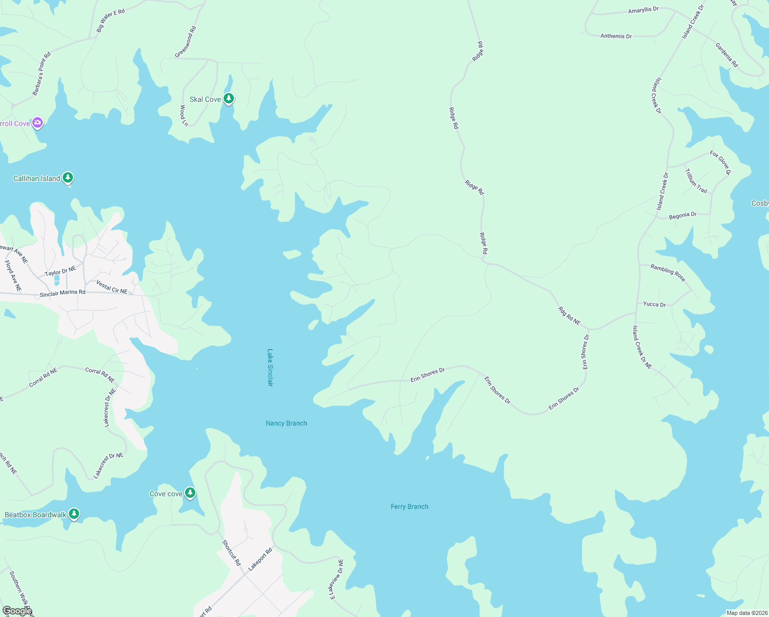 map of restaurants, bars, coffee shops, grocery stores, and more near 65 Shillelagh Circle Northeast in Milledgeville