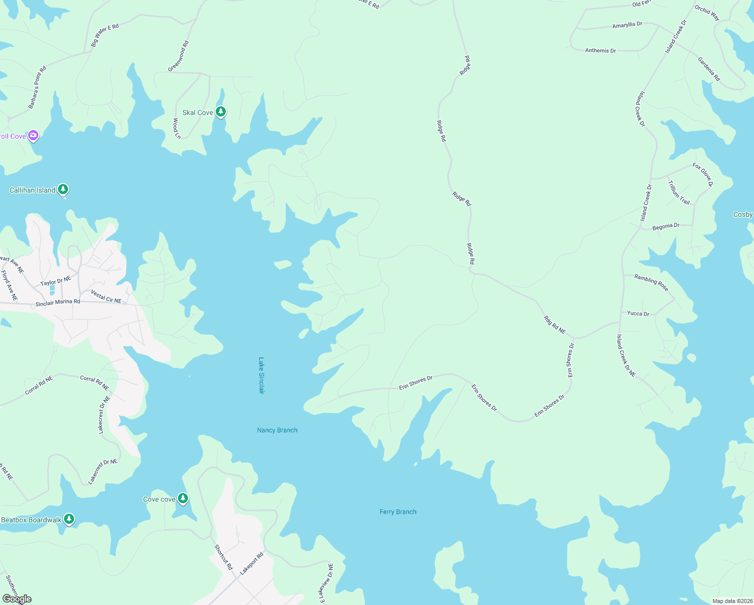 map of restaurants, bars, coffee shops, grocery stores, and more near 65 Shillelagh Circle Northeast in Milledgeville