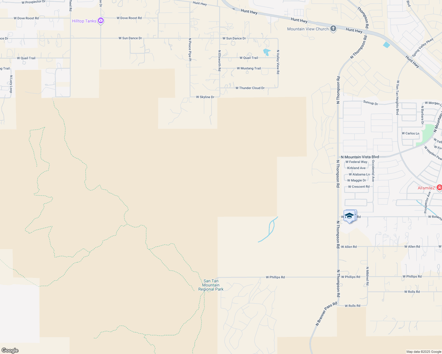 map of restaurants, bars, coffee shops, grocery stores, and more near in San Tan Valley