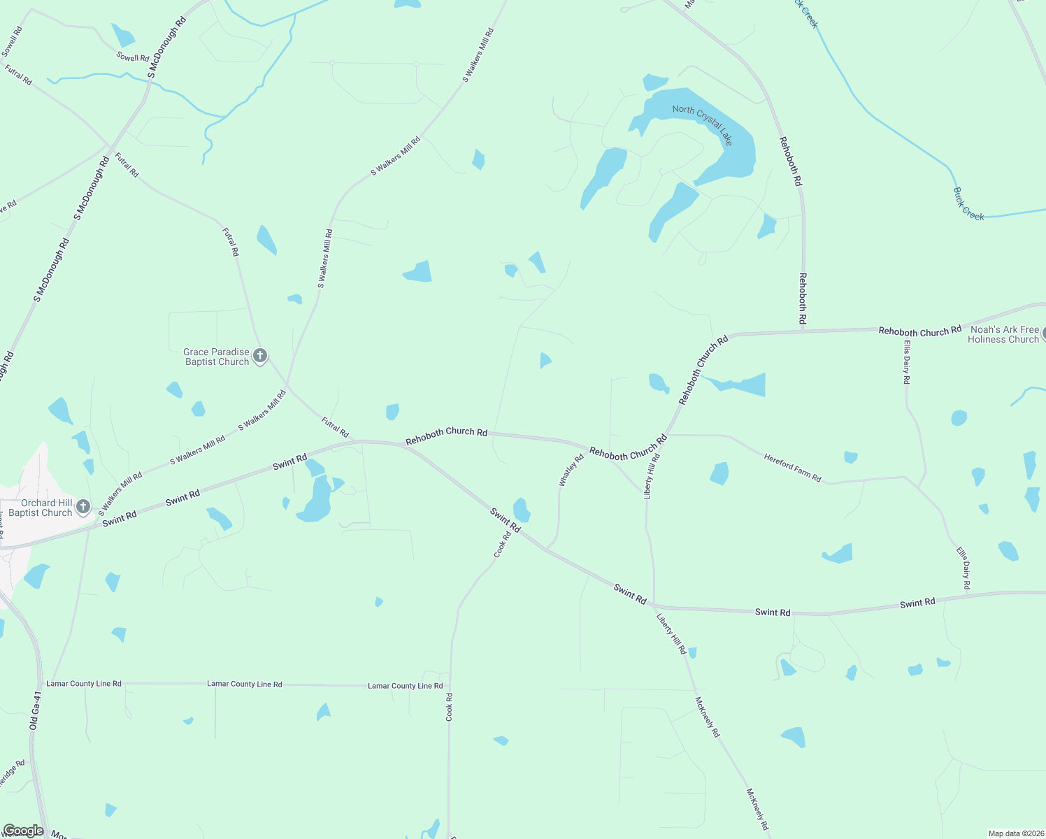 map of restaurants, bars, coffee shops, grocery stores, and more near 321 Rehoboth Church Road in Griffin