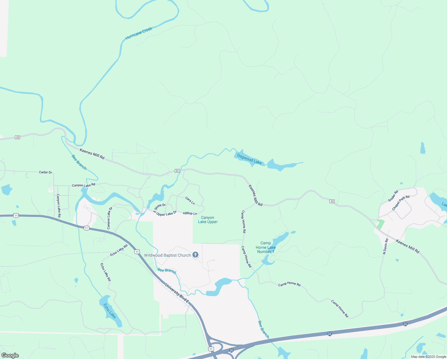 map of restaurants, bars, coffee shops, grocery stores, and more near 9801 Keenes Mill Road in Cottondale