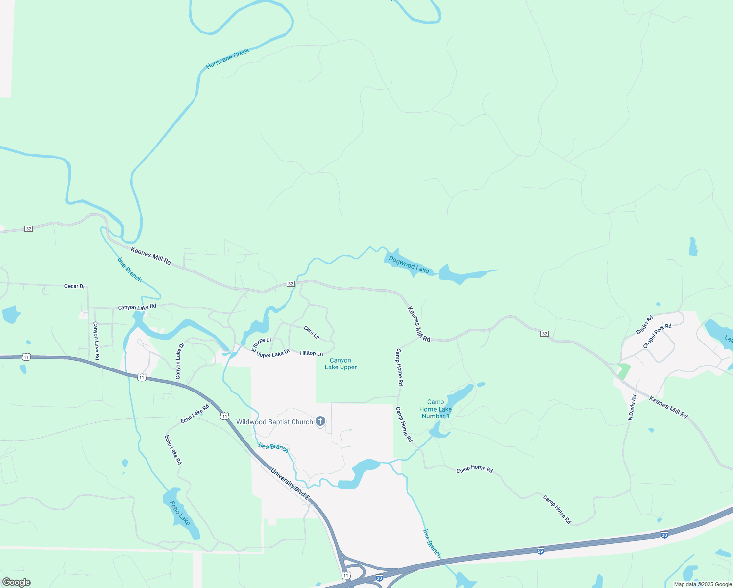 map of restaurants, bars, coffee shops, grocery stores, and more near 9801 Keenes Mill Road in Cottondale
