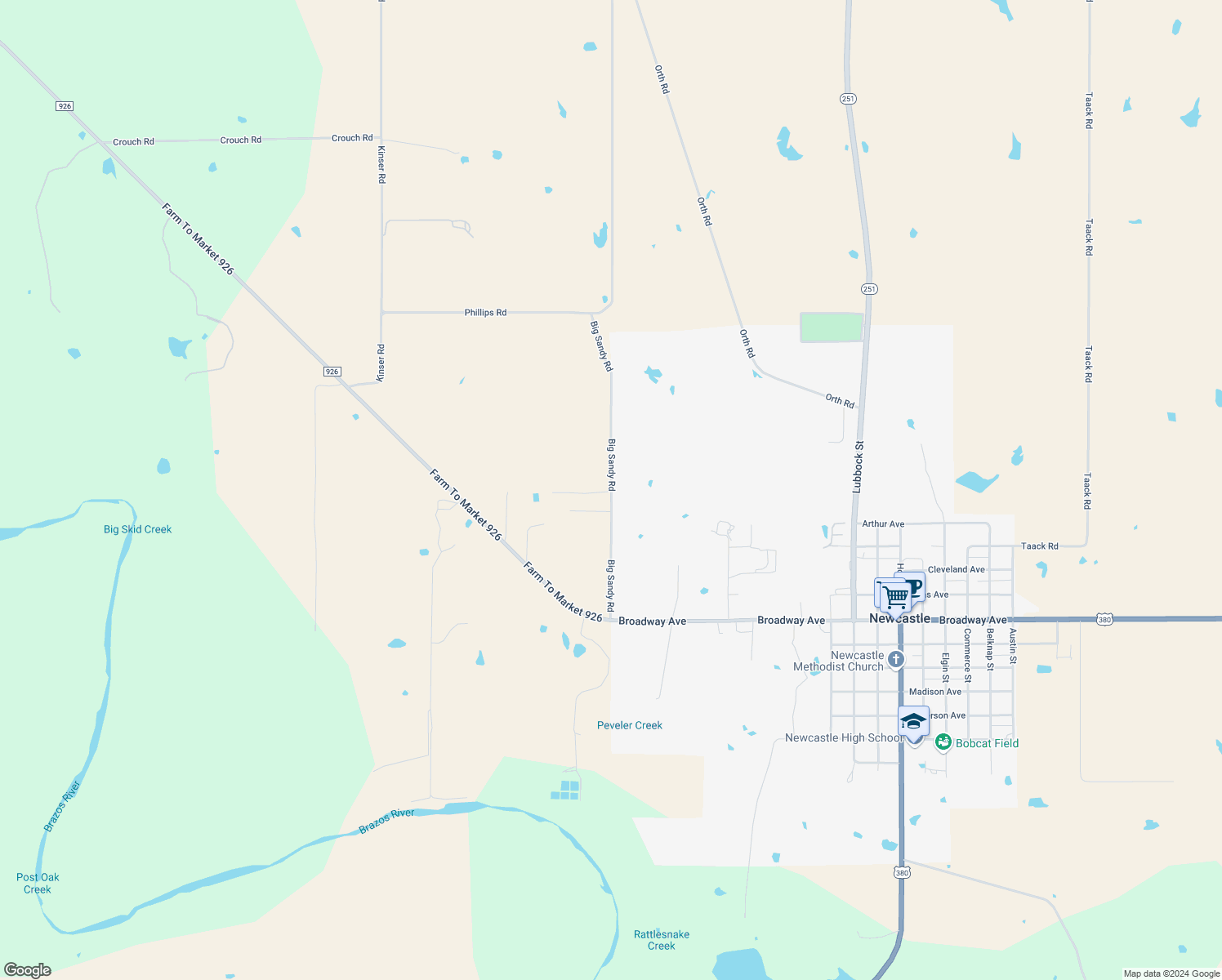 569 Big Sandy Road, Newcastle TX Walk Score