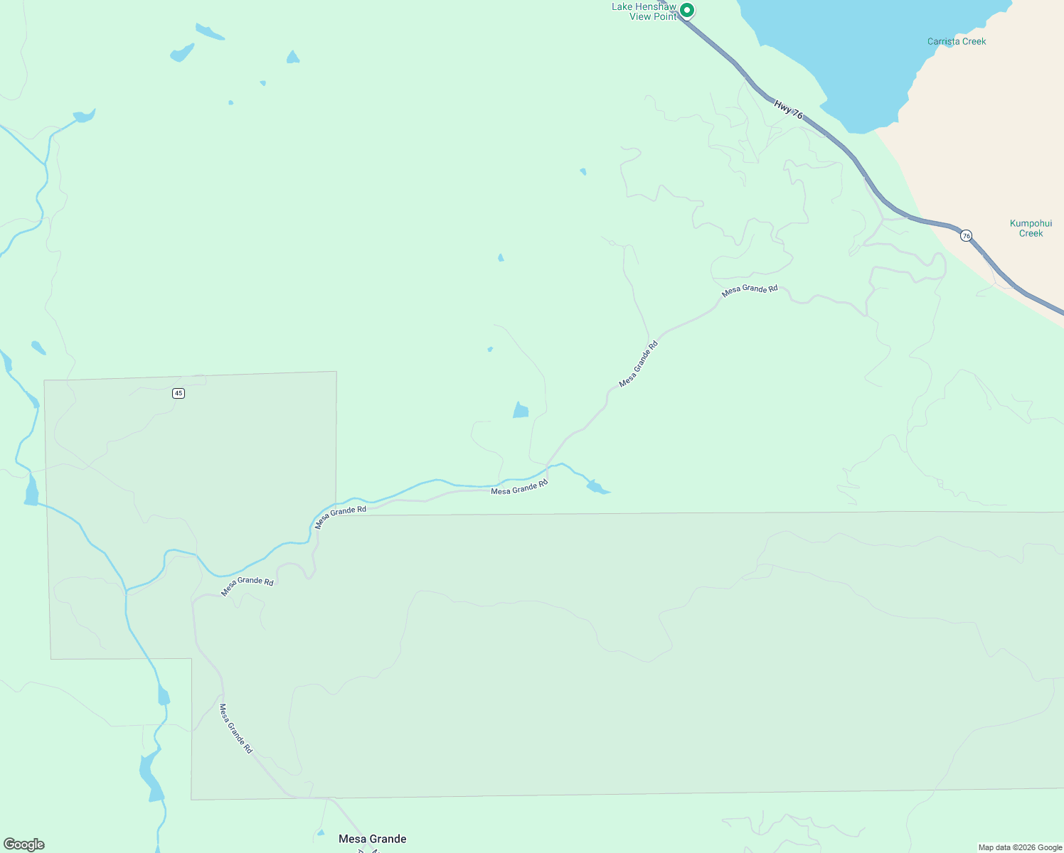 map of restaurants, bars, coffee shops, grocery stores, and more near 26920 Mesa Grande Road in Santa Ysabel