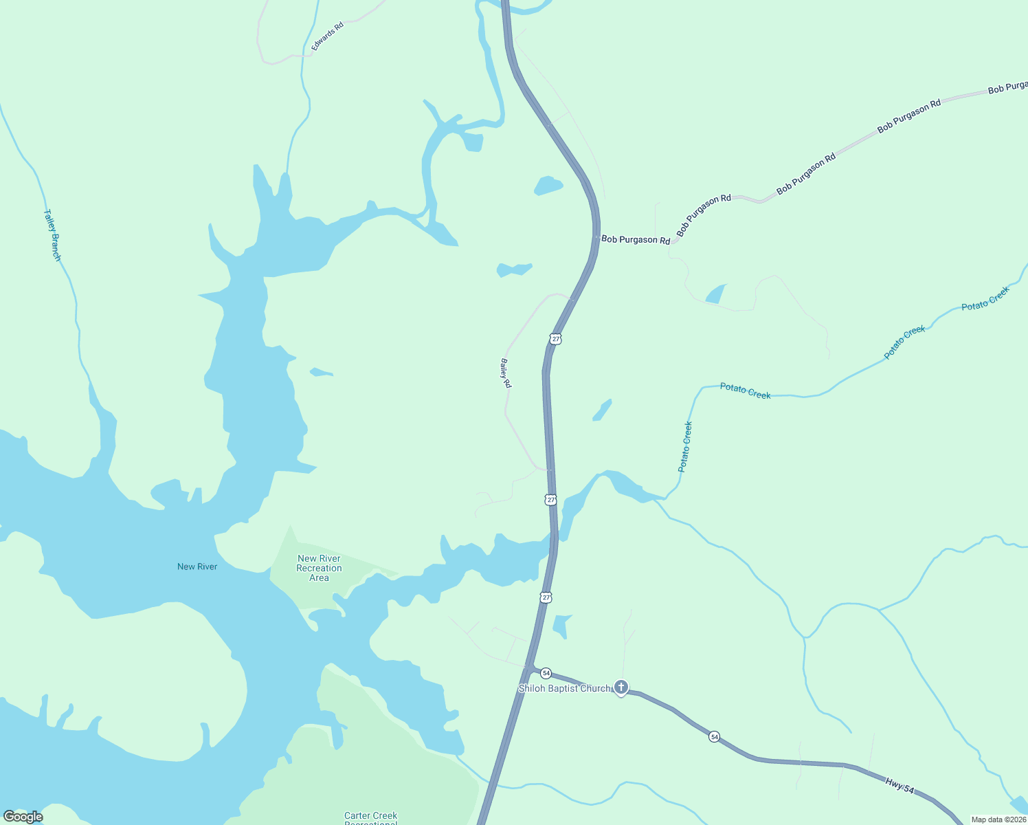 map of restaurants, bars, coffee shops, grocery stores, and more near 703 Bailey Road in Hogansville