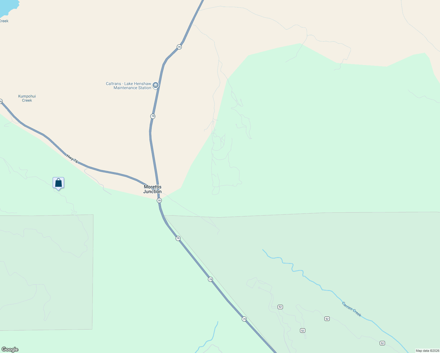 map of restaurants, bars, coffee shops, grocery stores, and more near 27725 California 79 in Santa Ysabel