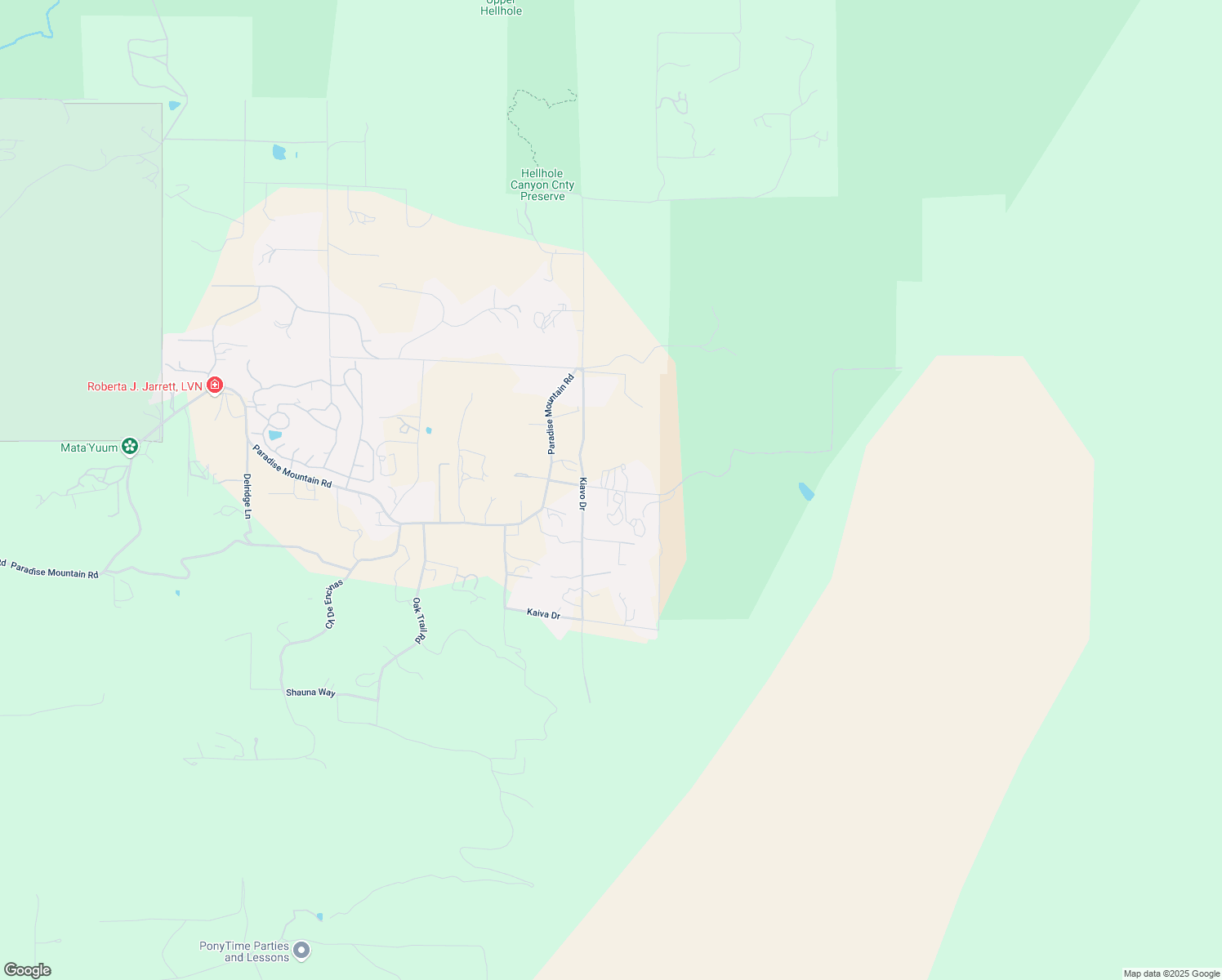 map of restaurants, bars, coffee shops, grocery stores, and more near 19339 Sierra Verde Road in Valley Center
