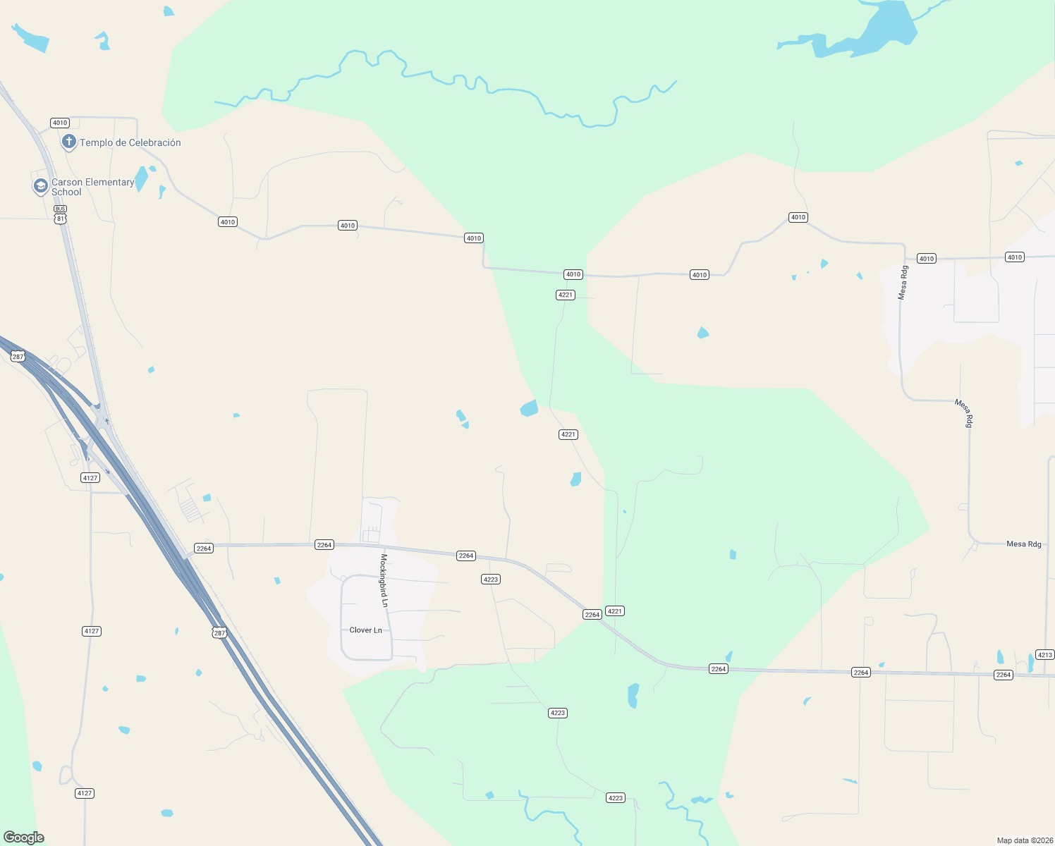 map of restaurants, bars, coffee shops, grocery stores, and more near 681 Fm 2264 in Decatur