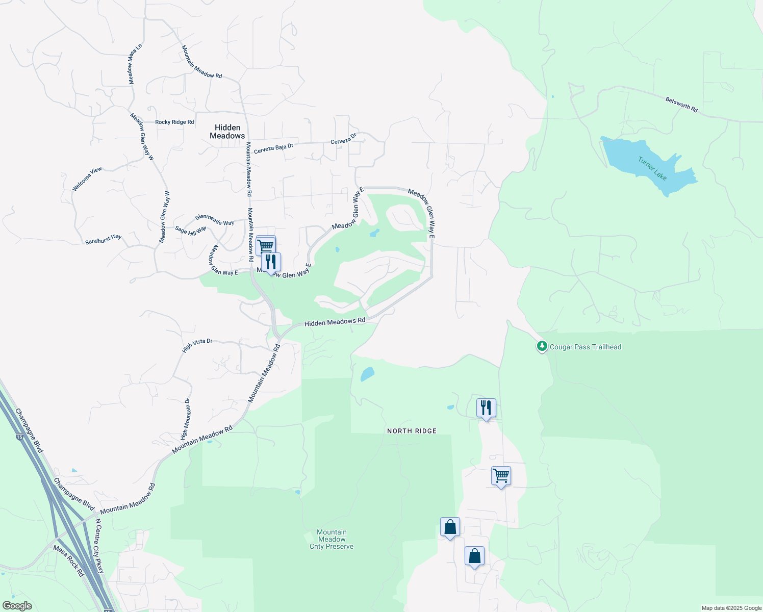 map of restaurants, bars, coffee shops, grocery stores, and more near 10551 Laurel Path in Escondido