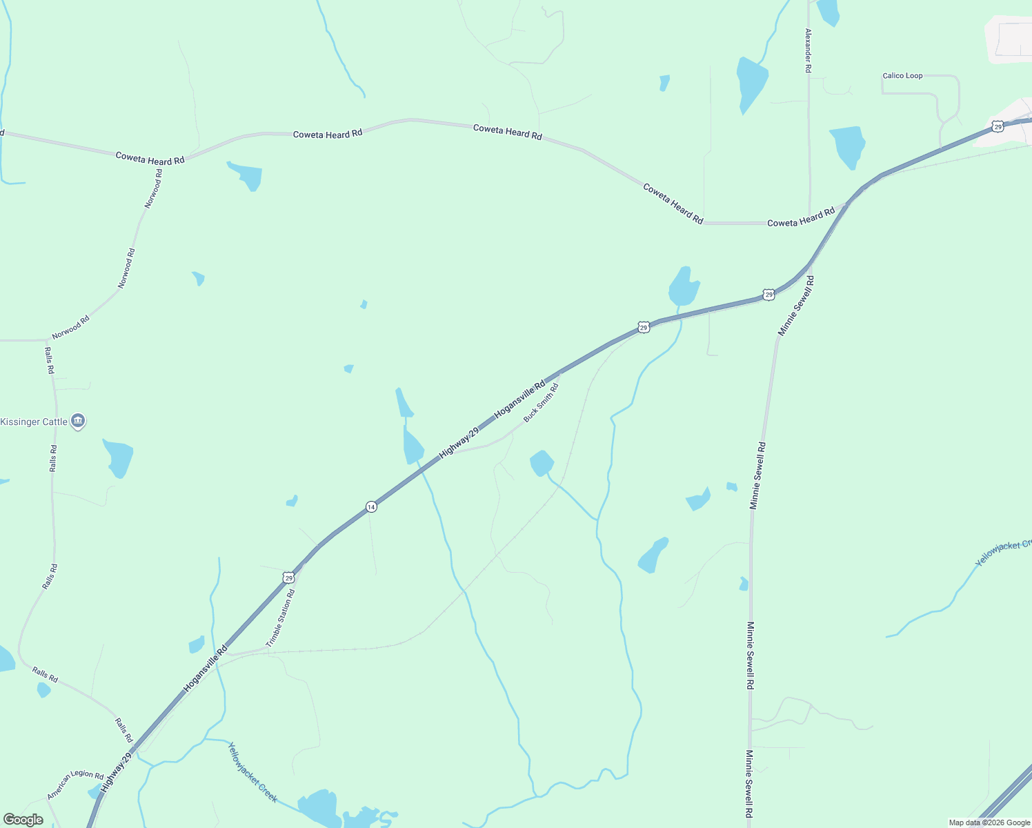 map of restaurants, bars, coffee shops, grocery stores, and more near 183 Buck Smith Rd in Hogansville