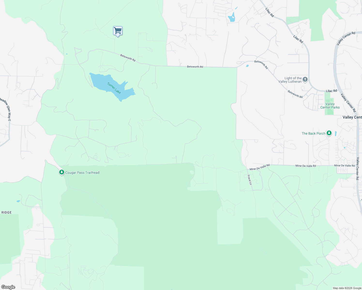 map of restaurants, bars, coffee shops, grocery stores, and more near 27674 Burnt Mountain Road in Valley Center