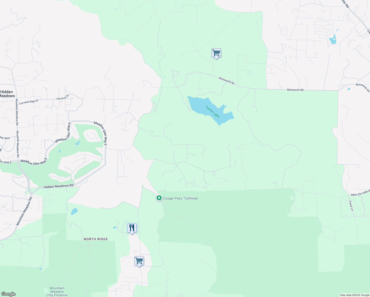 map of restaurants, bars, coffee shops, grocery stores, and more near 11541 Turner Heights Drive in Escondido