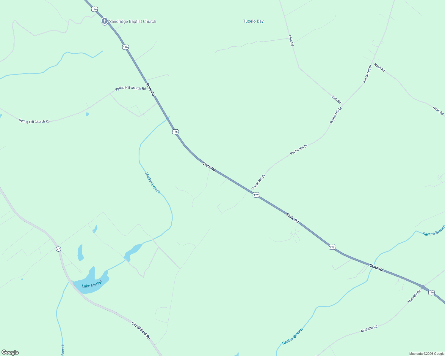 map of restaurants, bars, coffee shops, grocery stores, and more near 406 Fairwoods Lane in Ridgeville
