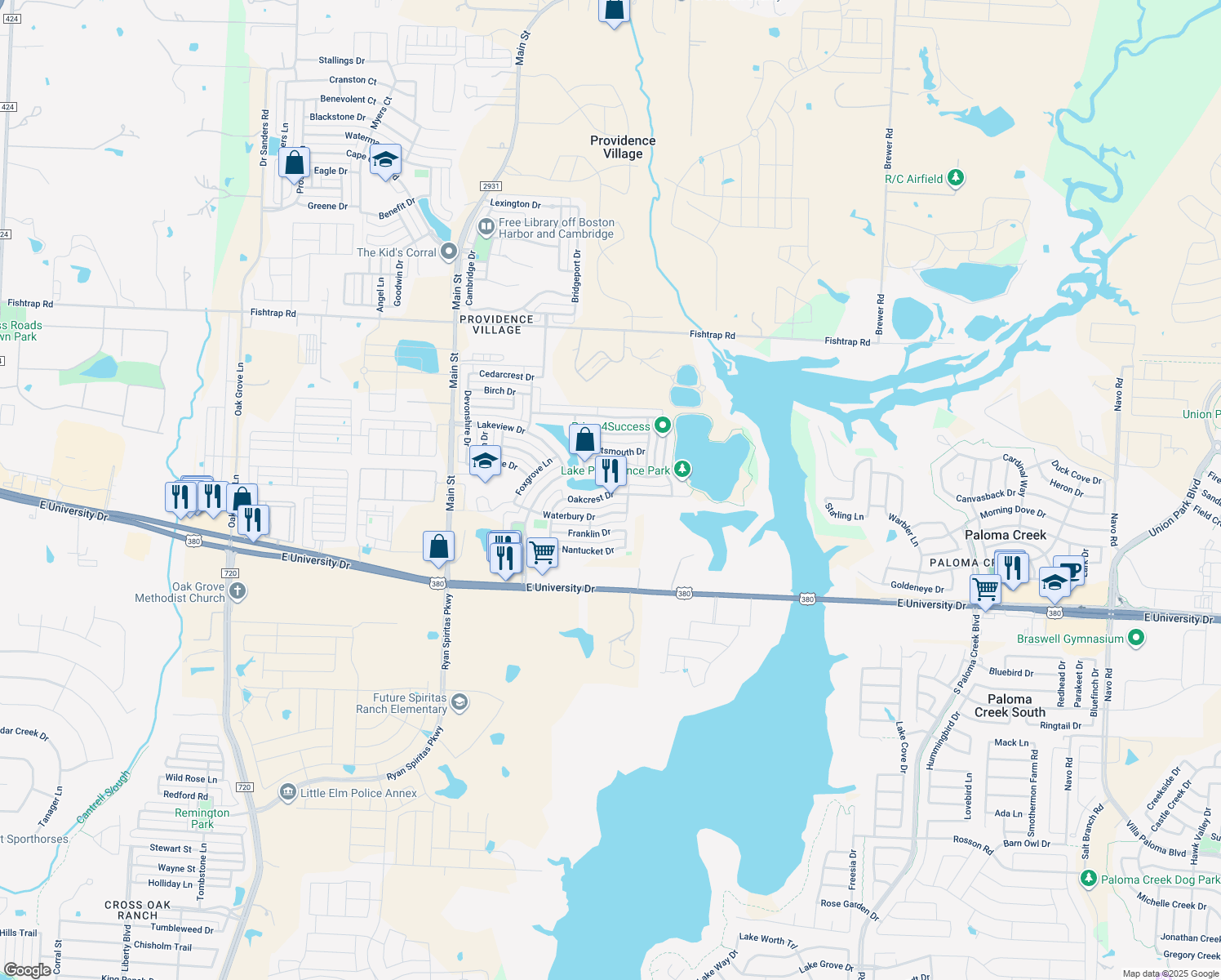 1311 Oakcrest Drive, Aubrey TX Walk Score